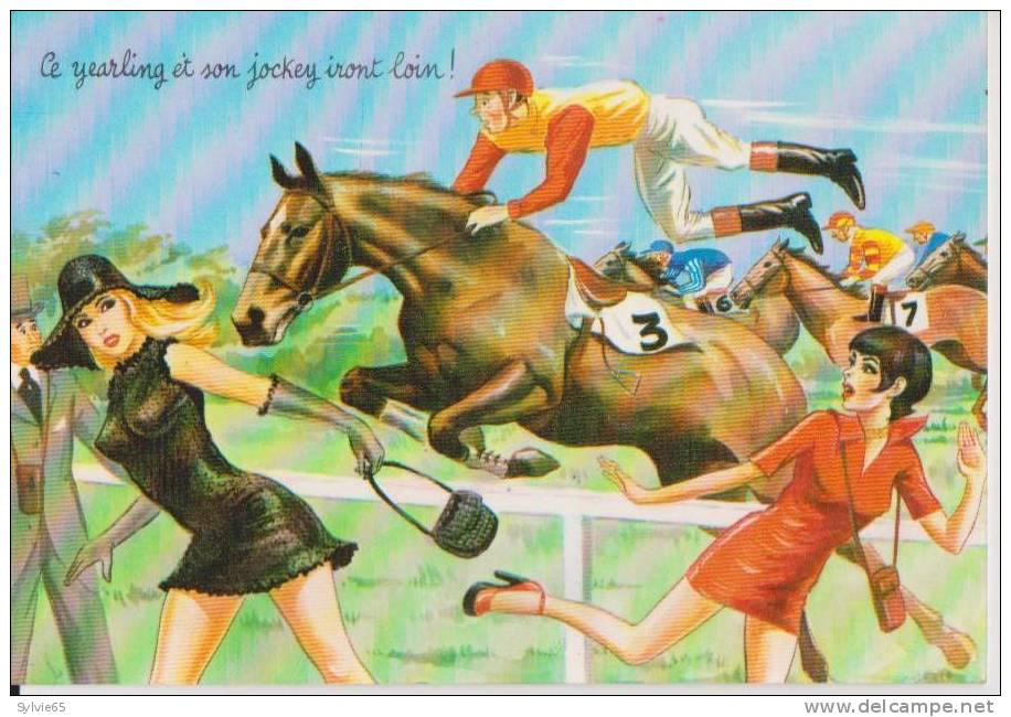 CPSM ILLUSTRATEUR  CARRIERE- "Ce Yearling Et Son Jockey Iront Loin ! - Carrière, Louis