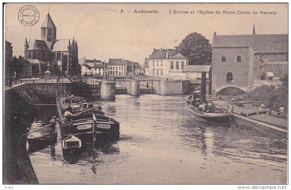 Audenaerde, Audenarde - L´Ecluse Et L´Eglise De Nôtre Dame De Pamele ; 1913  Prachtige Kaart Naar Dendermonde - Oudenaarde