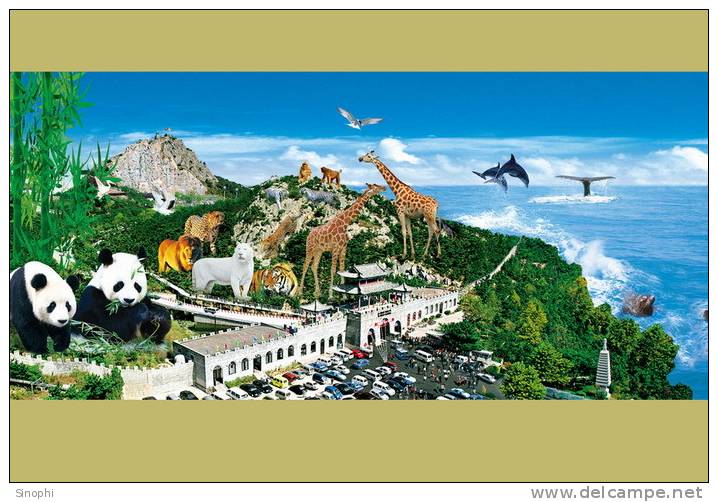 SA03-033  @  Panda Tiger Lion Dophins Giraffe  ( Postal Stationery , Articles Postaux ) - Giraffes