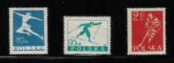 POLAND 1953 WINTER SPORTS SET OF 3 NHM Ice Hockey Figure Skating Dance Cross Country - Neufs