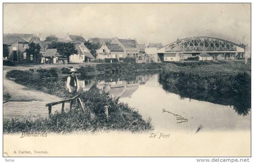 Bléharies - Le Pont ... Enjambant L´Escaut, Paysan - 1906 ( Voir Verso ) - Brunehaut