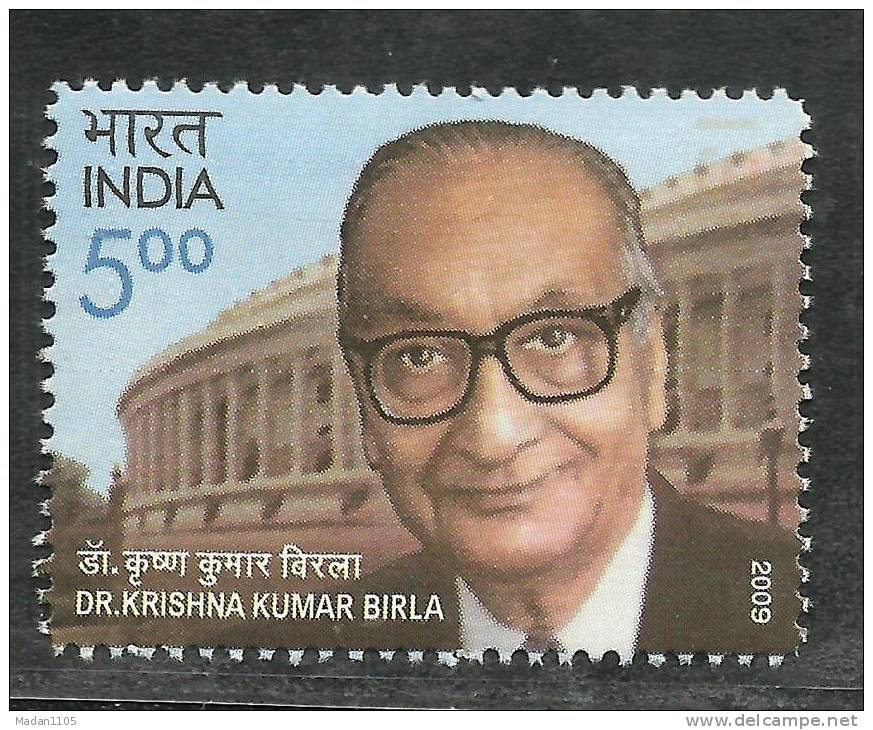INDIA, 2009, Dr Krishna Kumar Birla, Industrialist,  MNH,(**) - Unused Stamps