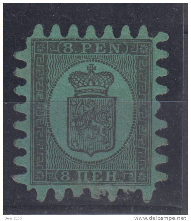 Finland 8 Penni Mi#6cx 1866 MH - Ungebraucht