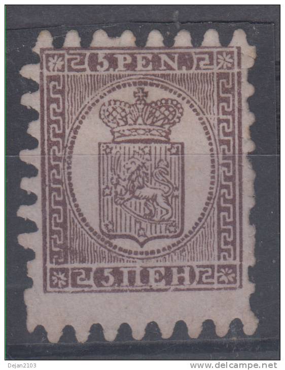 Finland 5 Penni Mi#5Bx 1866 Without Gum - Neufs