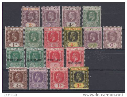 Great Britain Former Colony Fiji KIng George V "war Stamp" MH * - Fiji (...-1970)