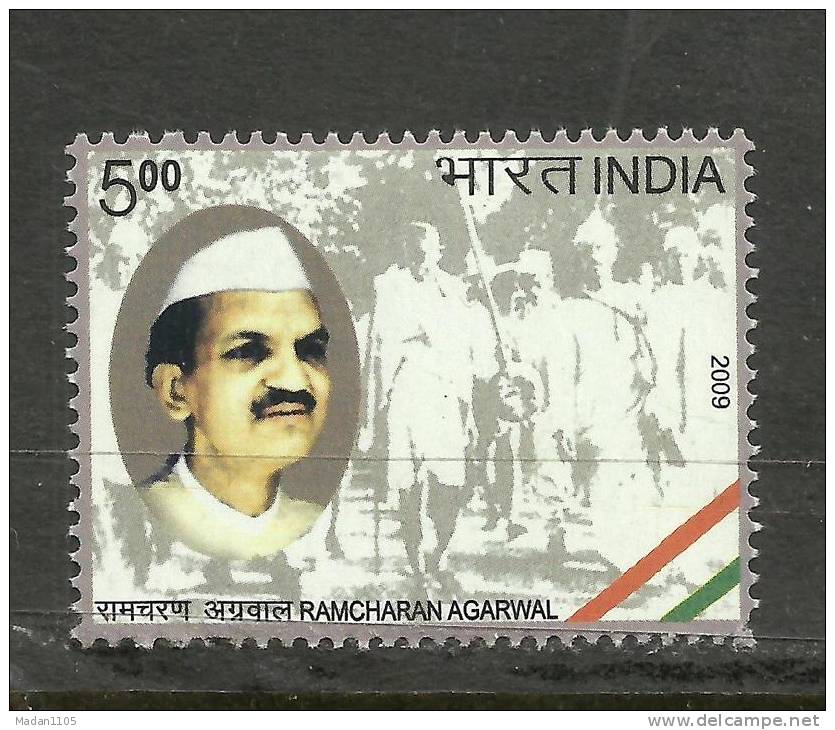 INDIA, 2009, Ramcharan Agarwal ,( Freedom Fighter And Social Worker),  MNH,(**) - Neufs