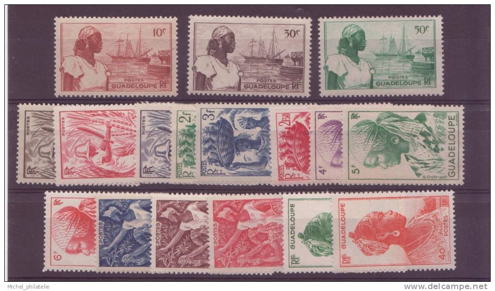 Guadeloupe  N° 197 à 213**  Neuf Sans Charniere - Unused Stamps