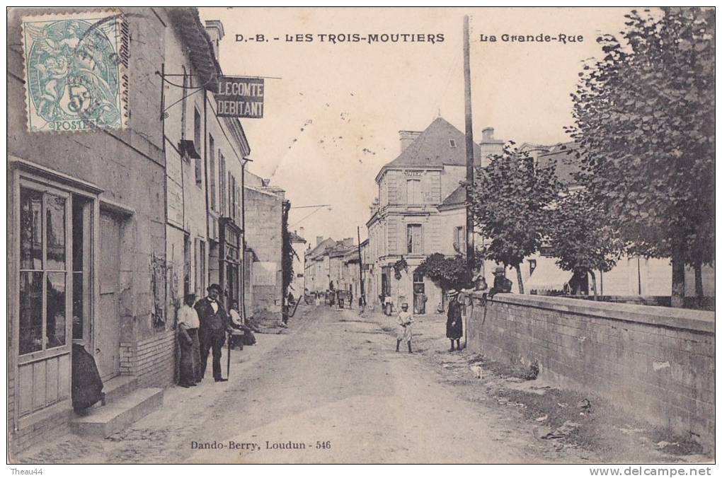 ¤¤  -  546   -   LES TROIS-MOUTIERS   -  La Grande Rue  -  Le Débitant " LECOMTE "   -  ¤¤ - Les Trois Moutiers