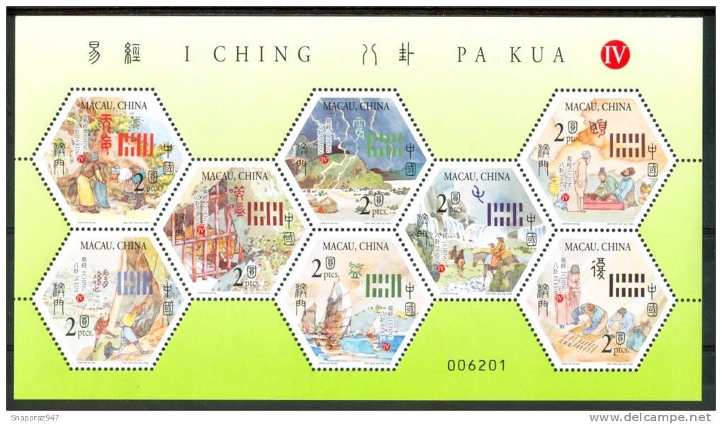 2001 Macao I Ching Pa Kua Block MNH** Spa126 - Blocchi & Foglietti