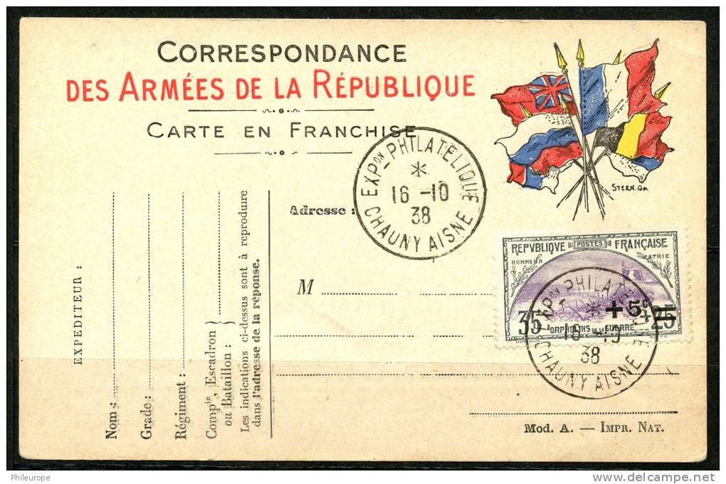 France N 166 Sur Carte Du 16.10.1938 - Autres & Non Classés