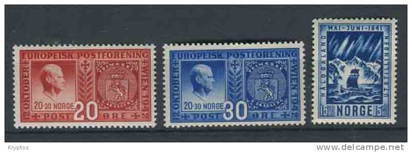 Norway 1941 & 1942. 3 Stamps - Nuovi