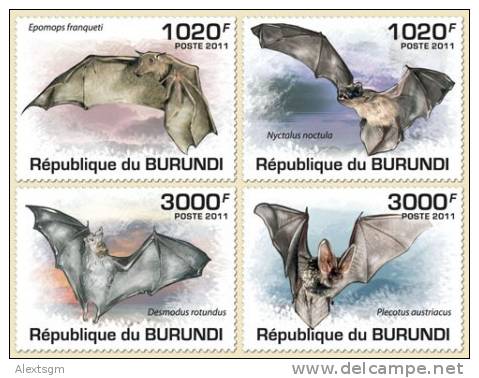 BURUNDI 2011 MNH** - Bats - Mi 2046-9, YT 1197-1200 - Neufs