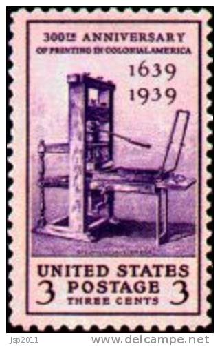 USA 1939 Scott 857 Printing Tercentenary, MH - Unused Stamps