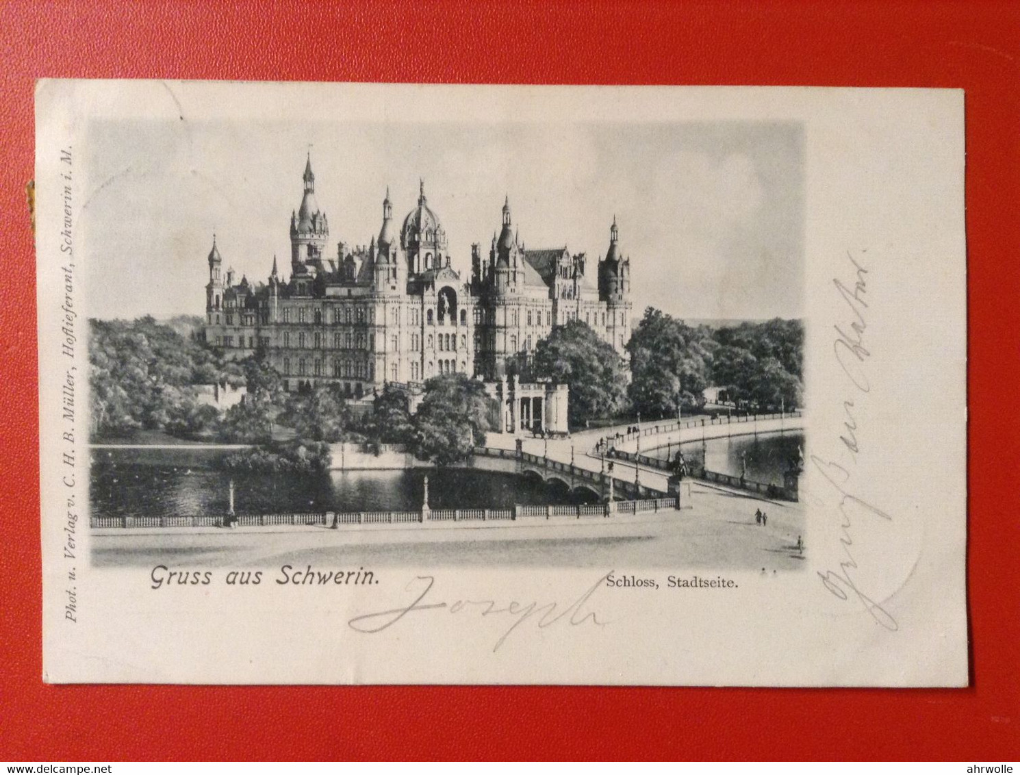 AK Schwerin Schloss Stadtseite 1898 - Schwerin