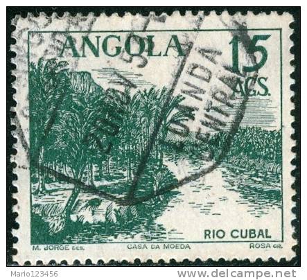 ANGOLA, PANORAMI, LANDSCAPES, 1949, FRANCOBOLLI USATI, Scott 321,322,323,323A - Angola