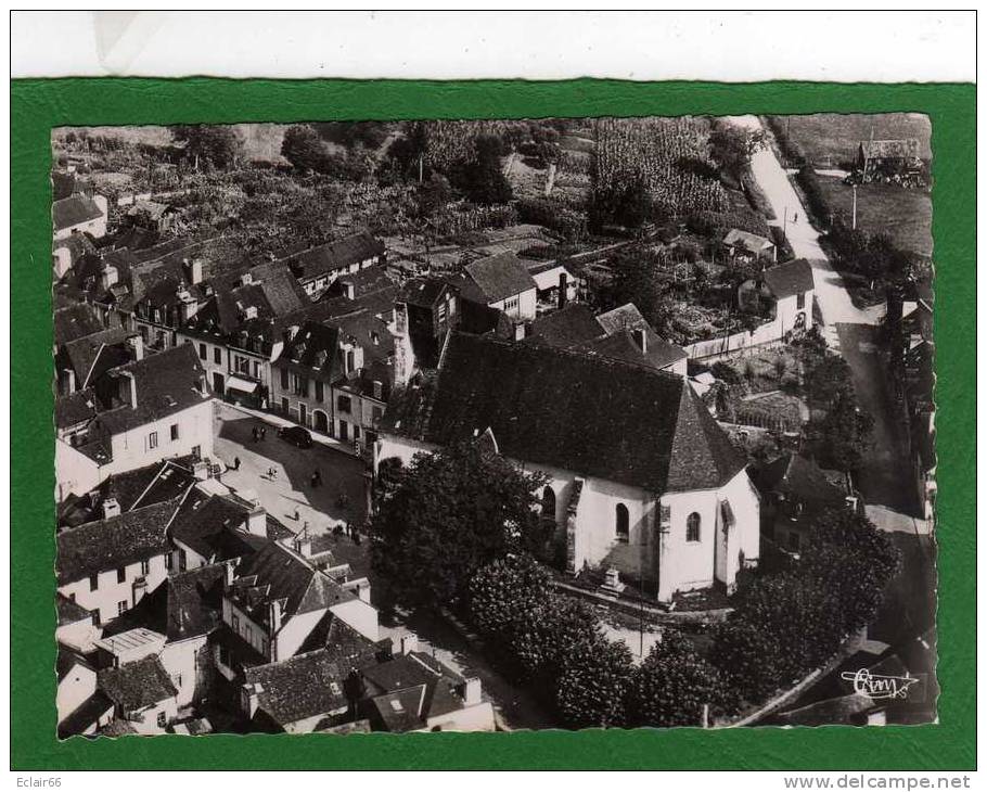 64 - LASSEUBE - Vue Générale Aérienne Du Village  CPSM  - Eglise -et  La Place  Grd Format Année 1958 (A)  X - Lasseube