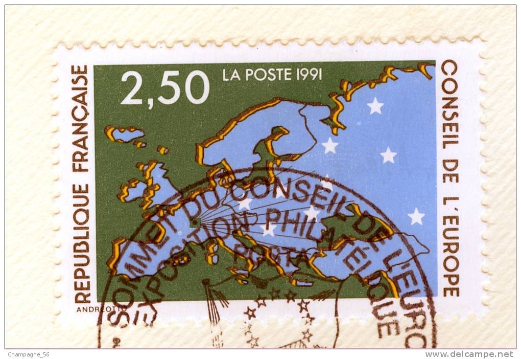 VARIÉTÉS LIMITÉE N° 0223 / 1100 RARE MR  CHIRAC PRÉSIDENT CONSEIL DE L'EUROPE MARIANNE 10.11.10.1997 OBLITÉRÉ - Storia Postale