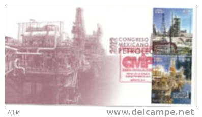 MEXIQUE .Congrès Mexicain Sur Le Pétrole, Plateforme PEMEX (Cantarell Offshore Rigs)  FDC - Pétrole