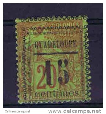 Guadeloupe: Yv. 8,  Not Used (*) Maury Cat Value €  40 Fold Is In Scan/ In The Plastic Not In The Stamp! - Ongebruikt