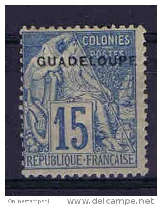 Guadeloupe: Yv. 19,   MH/*,  Maury Cat Value €  65  Signed - Unused Stamps