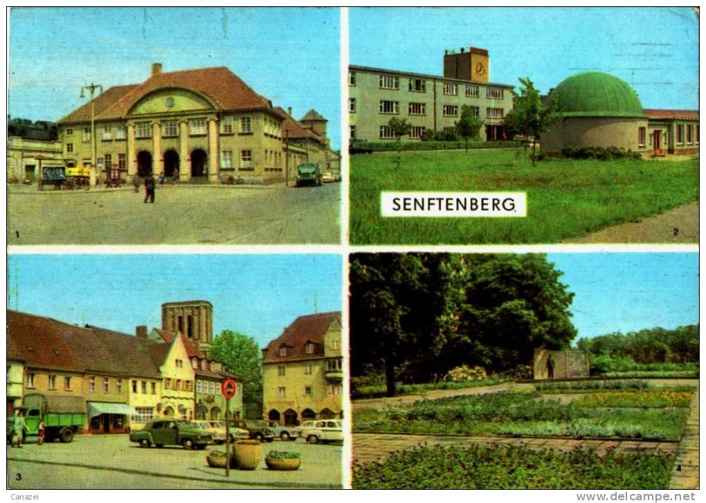 AK Senftenberg, Platz Der Freundschaft, Bahnhof, Planetarium, Ehrenmal, Gel,1968 - Senftenberg