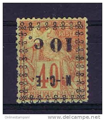 Nlle-Calédonie: Yv. 13  C  MH/*, Maury Cat Value € 90, Surcharge Renversée - Unused Stamps