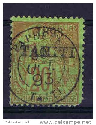Tahiti: Yv. 25  Used      , Maury Cat Value € 65  Irregular Perforation - Used Stamps
