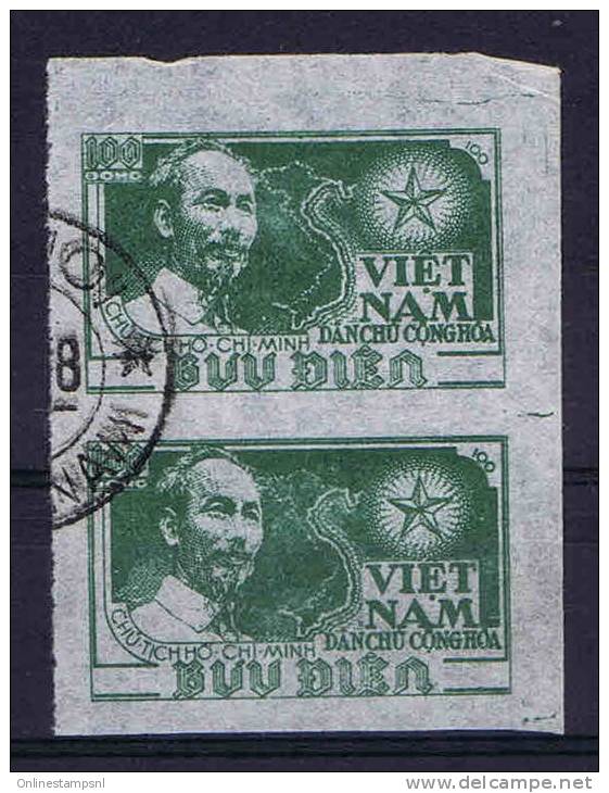 North Vietnam Michel 5b Used , Cat Value &euro; 30,  Set Of Two - Vietnam