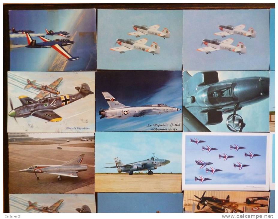 25 CARTE AVION DE CHASSE AVIATION MILITAIRE GUERRE MIRAGE JAGUAR MUDRY FOUGA PATROULLE VAUTOUR GUERRE AVION ECOLE - 1946-....: Era Moderna