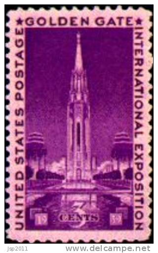 USA 1939 Scott 852 Golden Gate International Exposition MH - Unused Stamps