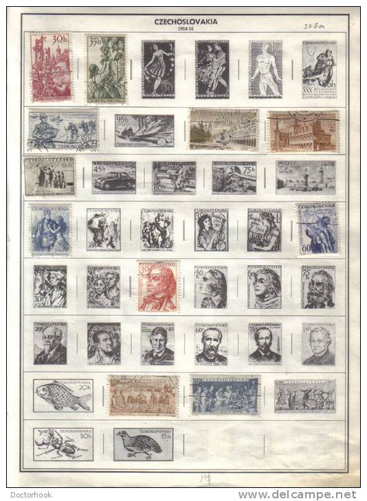 CZECHOSLOVAKIA    Collection Of  Mounted Mint And Used As Per Scan. (2 SCANS) - Colecciones & Series