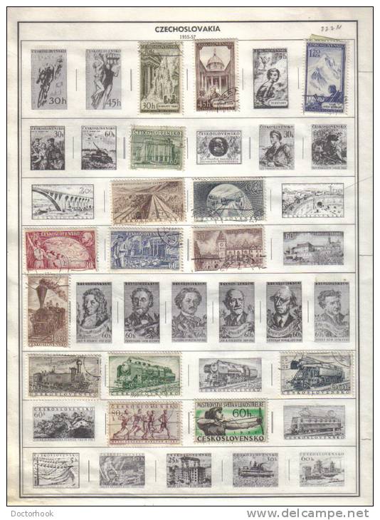 CZECHOSLOVAKIA    Collection Of  Mounted Mint And Used As Per Scan. (2 SCANS) - Colecciones & Series