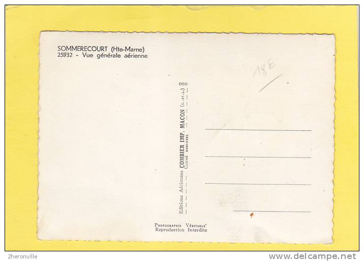 CPSM - 52 - SOMMERECOURT  - 25932 - Vue Générale Aérienne - Autres & Non Classés