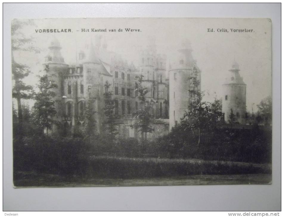 Cpa Vorsselaer Het Kasteel Van De Werve - Belgique Vue Rare 1909 - BE01 - Vosselaar