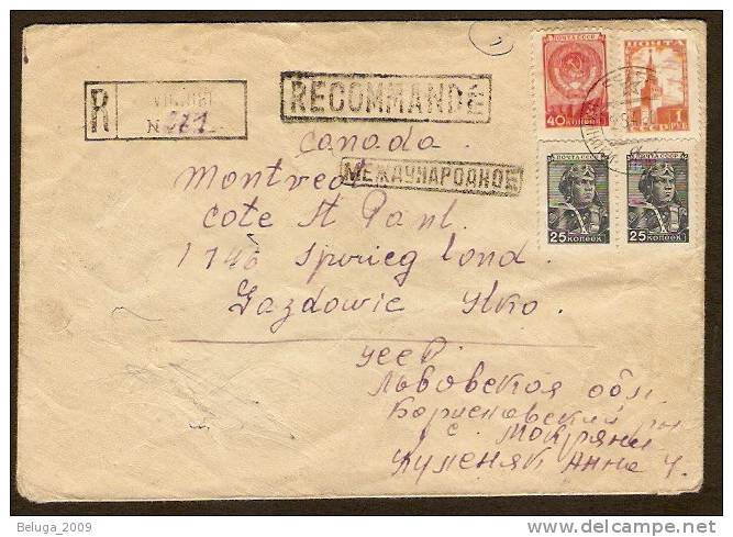 Russie URSS 1960 Lettre Recommandée Avion Dest Canada / Russia USSR 1960 Regist Cover To Canada - Briefe U. Dokumente