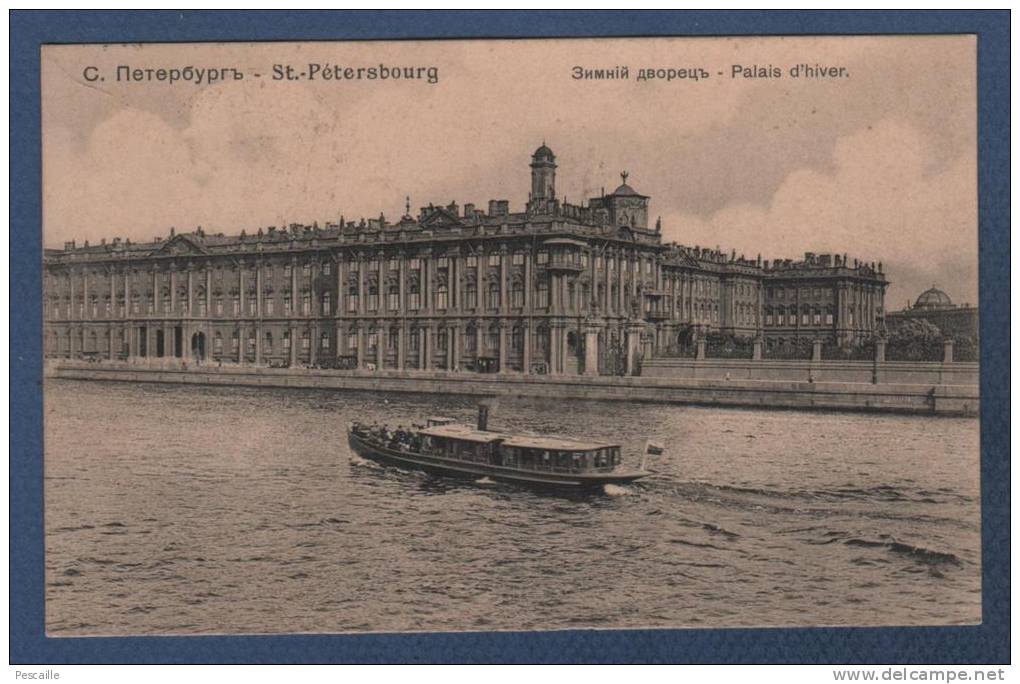 RUSSIA - CP ST PETERSBOURG - PALAIS D'HIVER - CIRCULEE - Russie