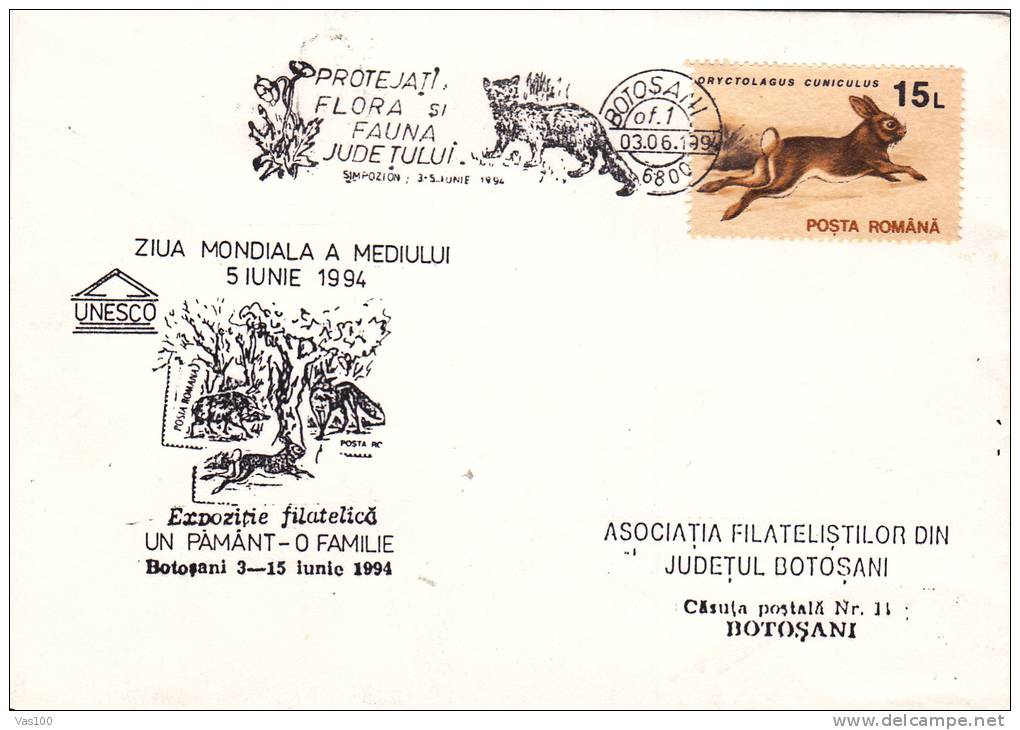 LAPINS RABIT, ENVIROMENT SPECIAL COVERS 1994,ROMANIA - Rabbits