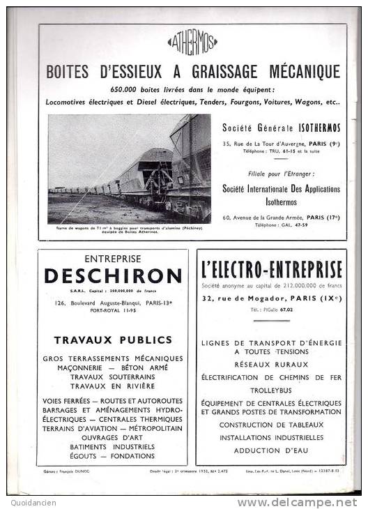 Revue Générale Des Chemins De Fer  08/1953  Station D´ Essai Des Moteurs Aux Bancs  -  Viaduc De LOCITO,  RAVACUPA, - Trains