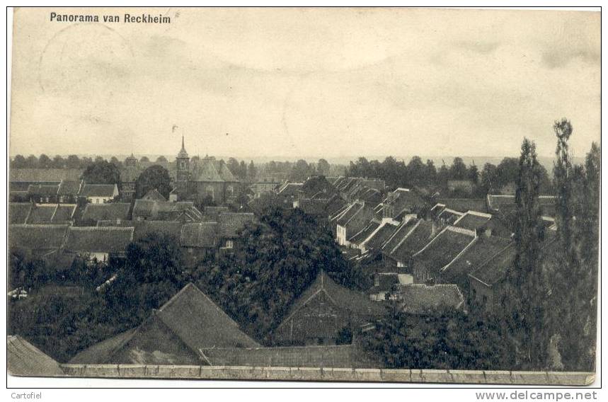 REKEM-PANORAMA-VERZONDEN 1910-ZEGEL WEG-UITG.GEBR.SMEETS-MAASMECHELEN - Lanaken