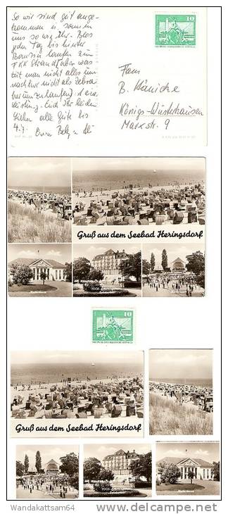 AK 474606 Gruß Aus Dem Seebad Heringsdorf Mehrbildkarte 5 Bilder Kulturhaus FDGB Erholungsheim "Solidarität" Kurkonzert - Usedom