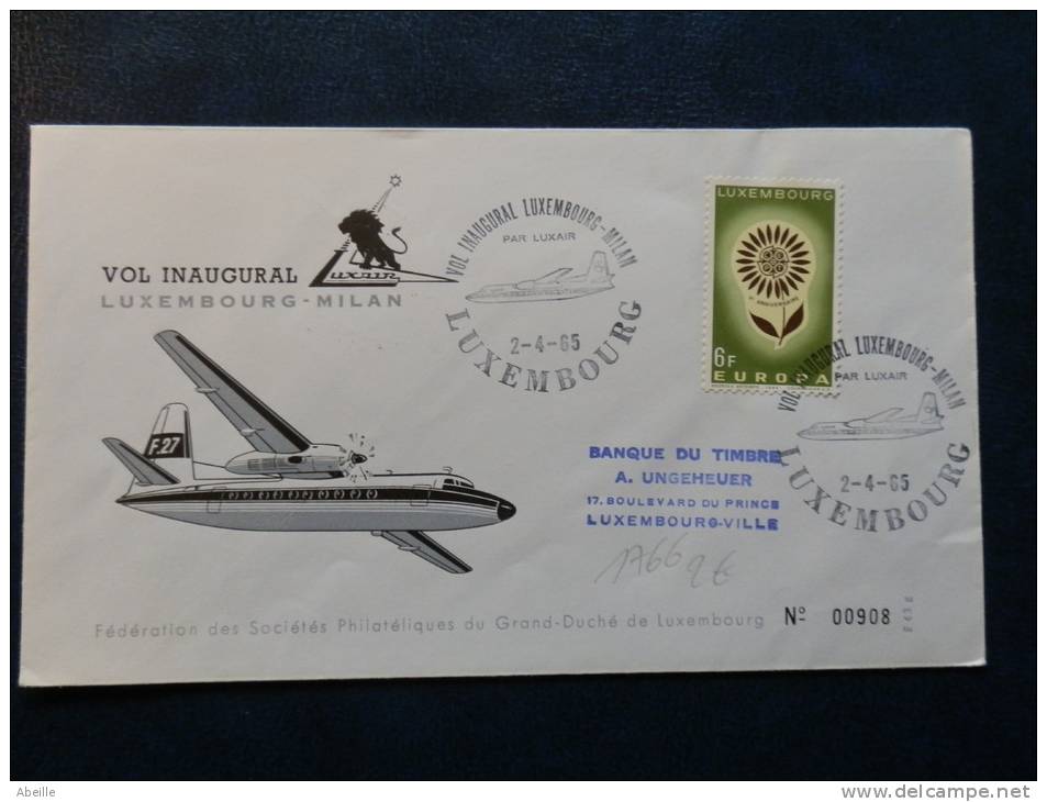 A1766    1° FLIGHT   1965 - Lettres & Documents