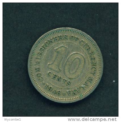 MALAYA  -  1948  10 Cents  Circulated As Scan - Malaysia