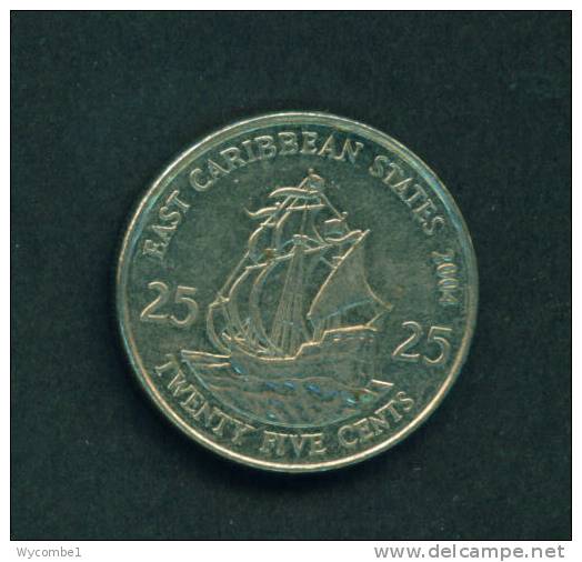 EAST CARIBBEAN STATES  -  2004  25 Cents  Circulated As Scan - East Caribbean States