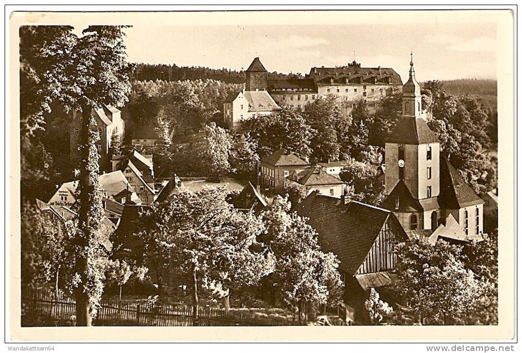 AK 24655 Sächs. Schweiz Hohnstein Mit 1 X 10 PF DDR "Fünfjahresplan" Bauer, Handwerker Und Geistesarbeiter BM Beklebt - Hohnstein (Saechs. Schweiz)