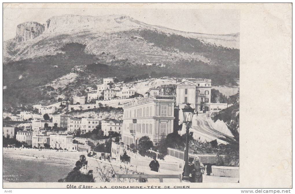 COTE' D'AZUR   - LA CONDAMINE TETE' DE CHIEN BELLA FOTO D´EPOCA ORIGINALE 100% - La Condamine