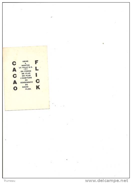 CACAO FLICK-USINE A MANTES LA VILLE-ANNEES 1930 - Cioccolato