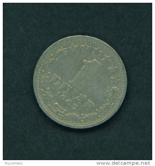 YUGOSLAVIA  -  1965  1 Dinar  Circulated As Scan - Jugoslawien