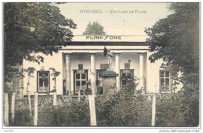 TONGEREN-FONTAINE DE PLINE-PRACHTIGE INGEKLEURDE KAART MARCOVICI-NIET VERZONDEN - Tongeren