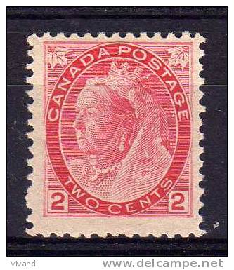 Canada -1898 - Queen Victoria 2 Cents Definitive - MH - Unused Stamps