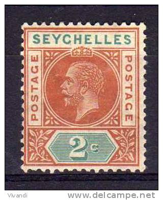 Seychelles - 1912 - 2 Cents Definitive - MH - Seychellen (...-1976)